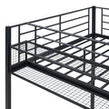 Twin Size Metal Loft Bed With Upper Grid Storage Shelf And Lateral Storage Ladder, Black Black Mdf Metal