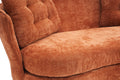 Polyester Fiber Loveseat Sofa Chair Upholstered Couch With Golden Metal Legs Club Two Seat Sofa For Living Reading Room Bedroom Apartment Small Space Dorm,Orange. Orange Polyester Wood Primary