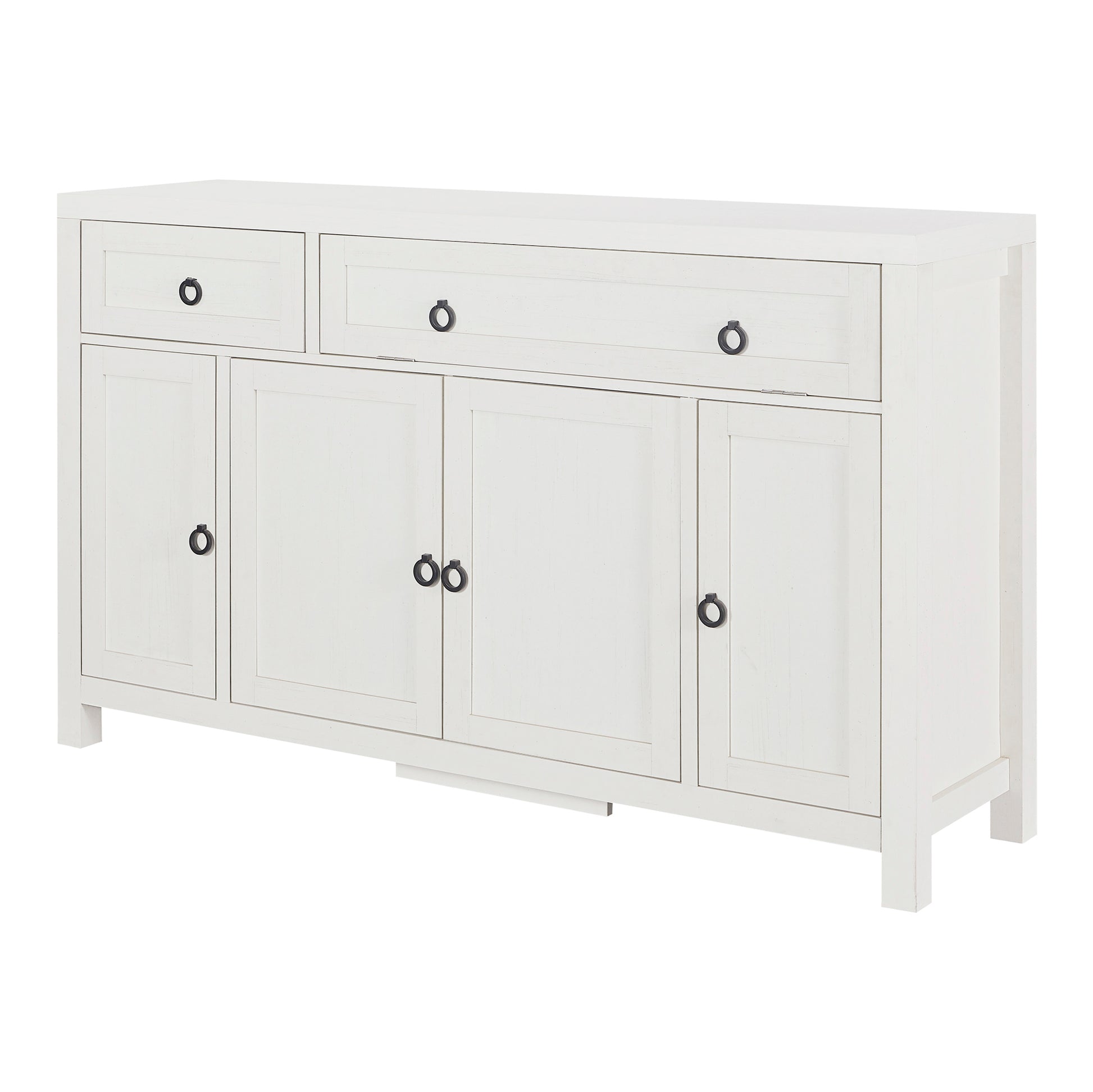 Retro Style Large Storage Space Sideboard With Flip Door And 1 Drawer, 4 Height Adjustable Cabinets, Suitable For Kitchen, Dining Room, Living Room Antique White Antique White Particle Board