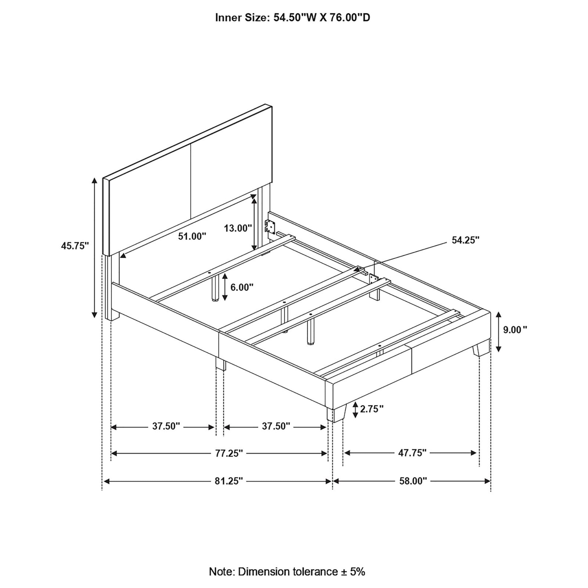 Grey Full Panel Bed Box Spring Required Full Grey Wood Bedroom Transitional Kids Foam Faux Leather Upholstered