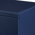 Minimalist & Luxury Cabinet Two Door Sideboard With Gold Metal Legs For Living Room, Dining Room Navy Navy Particle Board