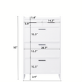 Pvc Surface Shaker Shape Door Shoe Rack 3 Doors Shoe Cabinet With 2 Drawers With Open Space For Shoes Standard 1 2 Drawers Matte White Primary Living Space Drawers Included Modern Mdf