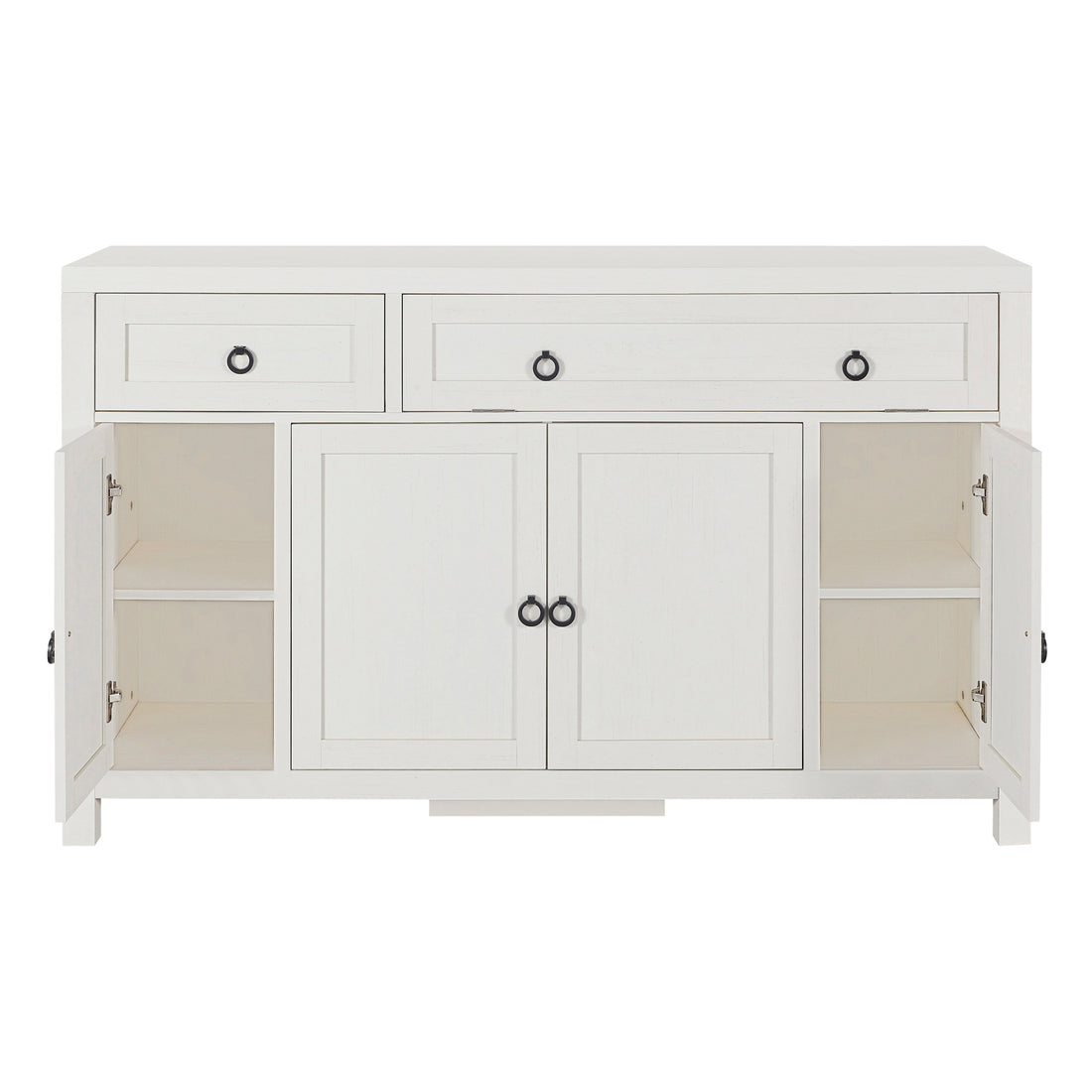 Retro Style Large Storage Space Sideboard With Flip Door And 1 Drawer, 4 Height Adjustable Cabinets, Suitable For Kitchen, Dining Room, Living Room Antique White Antique White Particle Board