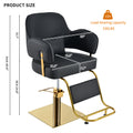 Elegant Barber Chair,Salon Chair for Hair Stylis,with golden black-modern-metal