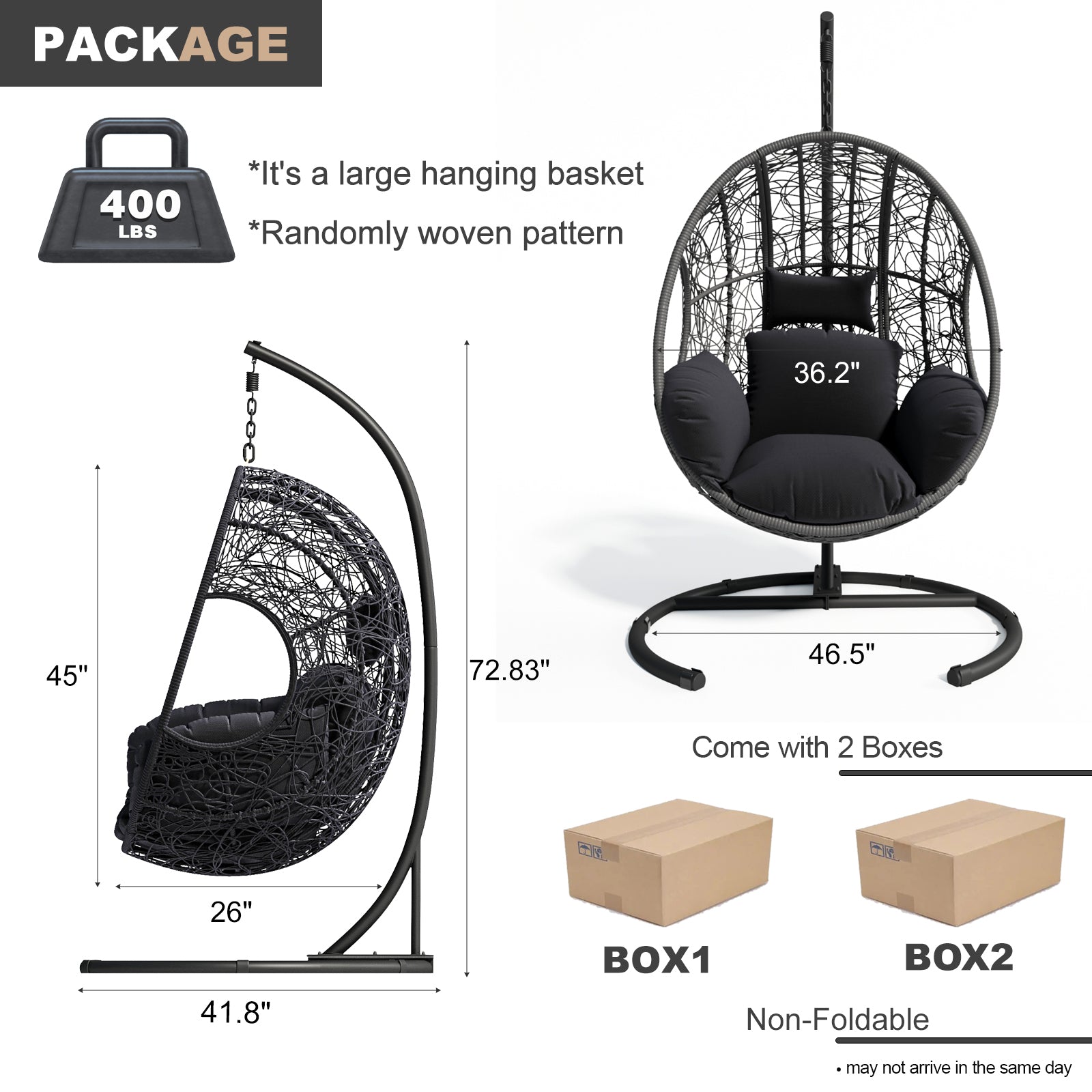 Comming Outdoor Indoor Pe Wicker Swing Egg Chair Gray Color Yes Gray Rust Resistant Frame Fade Resistant Cushion Foam Wicker