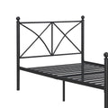 Black Twin Platform Bed Box Spring Not Required Twin Black Metal Bedroom Contemporary,Modern Open Frame Metal