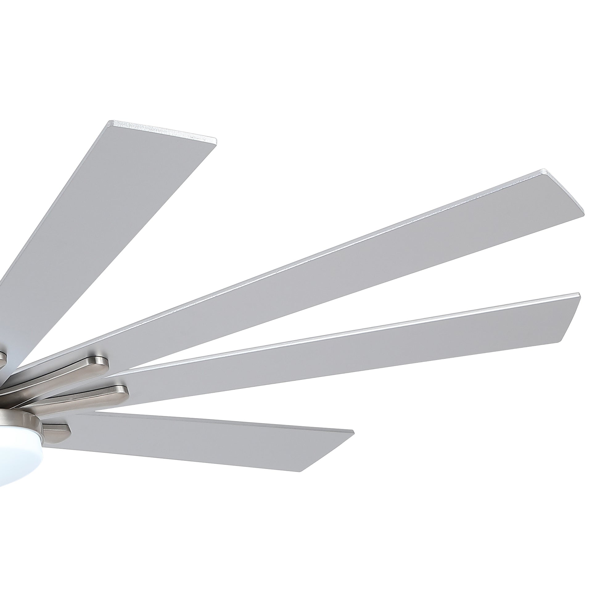 72 In Integrated Led Brushed Nickel Smart Ceiling Fan With Remote Control Brushed Nickel Plywood Metal