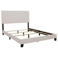 Ivory Twin Bed With Trim Box Spring Required Twin Ivory Wood Bedroom Transitional Panel Foam Upholstered