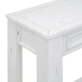 Console Table Sofa Table With Storage Drawers And Bottom Shelf For Entryway Hallway Antique White Antique White Solid Wood