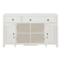 Retro Style Large Storage Space Sideboard With Flip Door And 1 Drawer, 4 Height Adjustable Cabinets, Suitable For Kitchen, Dining Room, Living Room Antique White Antique White Particle Board