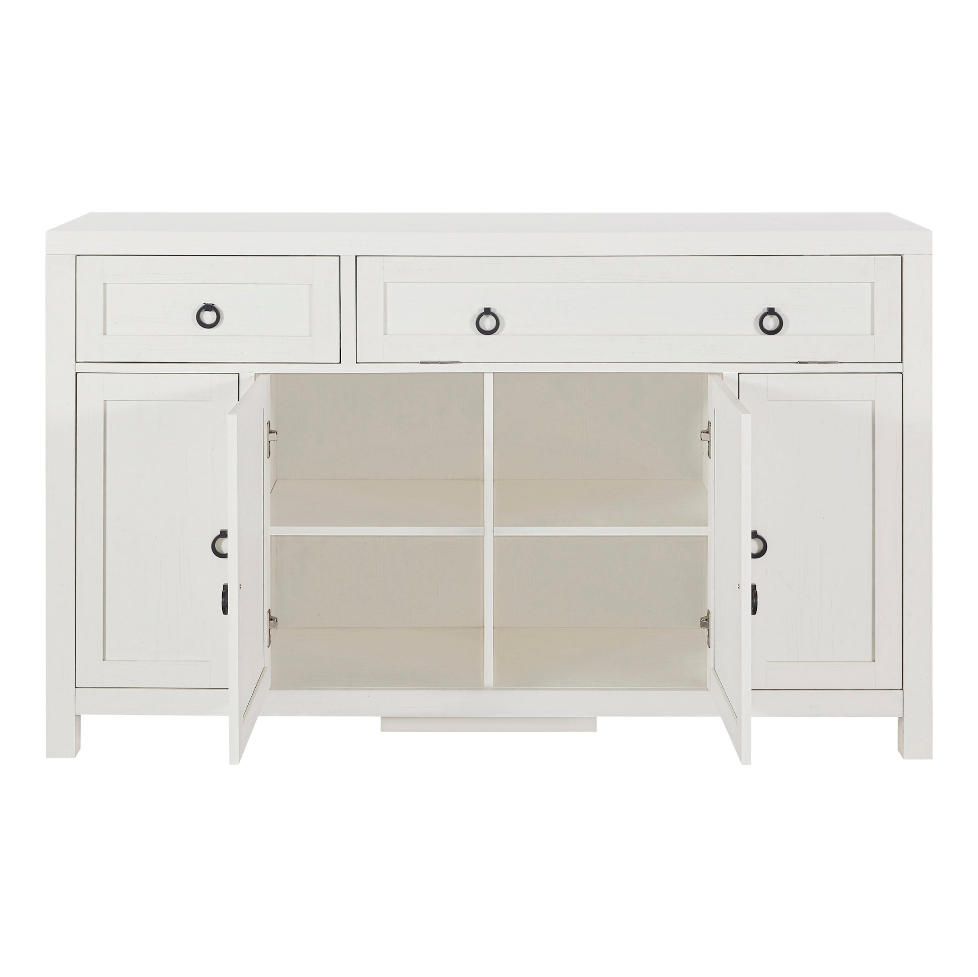 Retro Style Large Storage Space Sideboard With Flip Door And 1 Drawer, 4 Height Adjustable Cabinets, Suitable For Kitchen, Dining Room, Living Room Antique White Antique White Particle Board