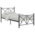 Black Twin Platform Bed Box Spring Not Required Twin Black Metal Bedroom Contemporary,Modern Open Frame Metal