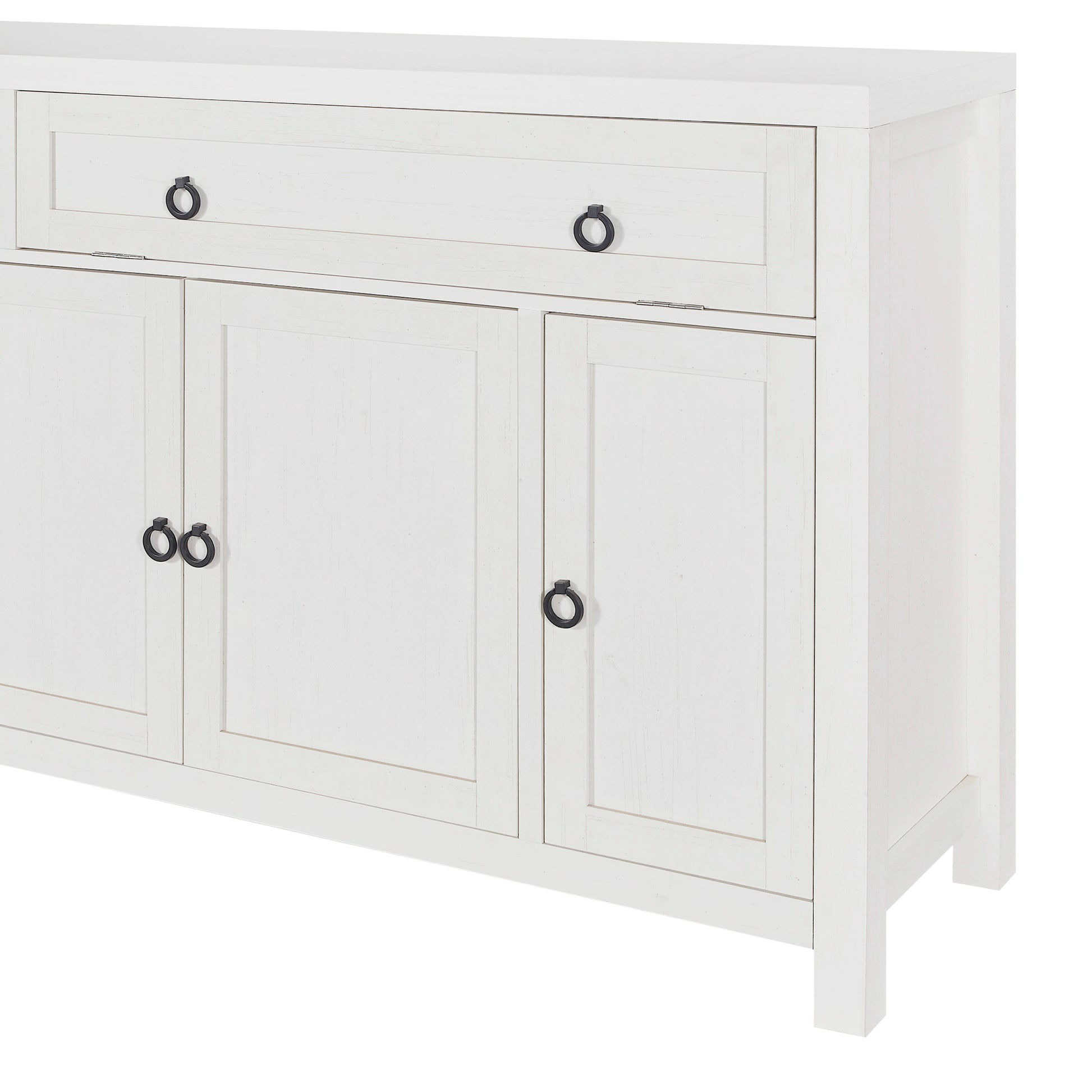 Retro Style Large Storage Space Sideboard With Flip Door And 1 Drawer, 4 Height Adjustable Cabinets, Suitable For Kitchen, Dining Room, Living Room Antique White Antique White Particle Board