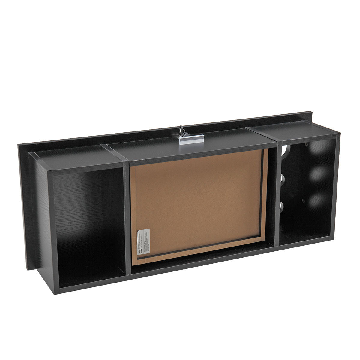 Classic Wall Mounted Styling Barber Salon Station black-mdf