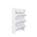 Pvc Surface Shaker Shape Door Shoe Rack 3 Doors