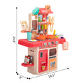 Kids Kitchen Playset Toys Red Red Polypropylene