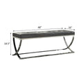 Black Curve Leg Bench Black Primary Living Space Spot Clean Contemporary,Modern Foam Upholstered