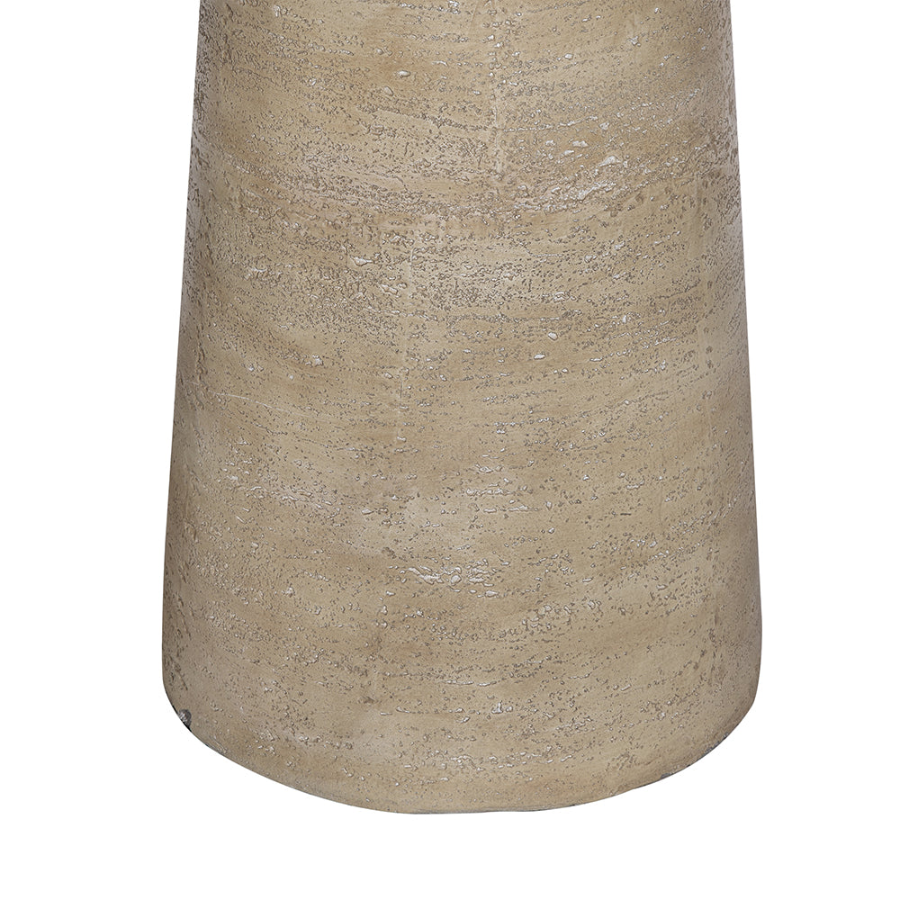 36X36X30" Cream Round Dining Table With Pedestal Base Cream Primary Living Space Contemporary,Industrial,Minimalist,Modern,Ultra Modern Magnesium Oxide