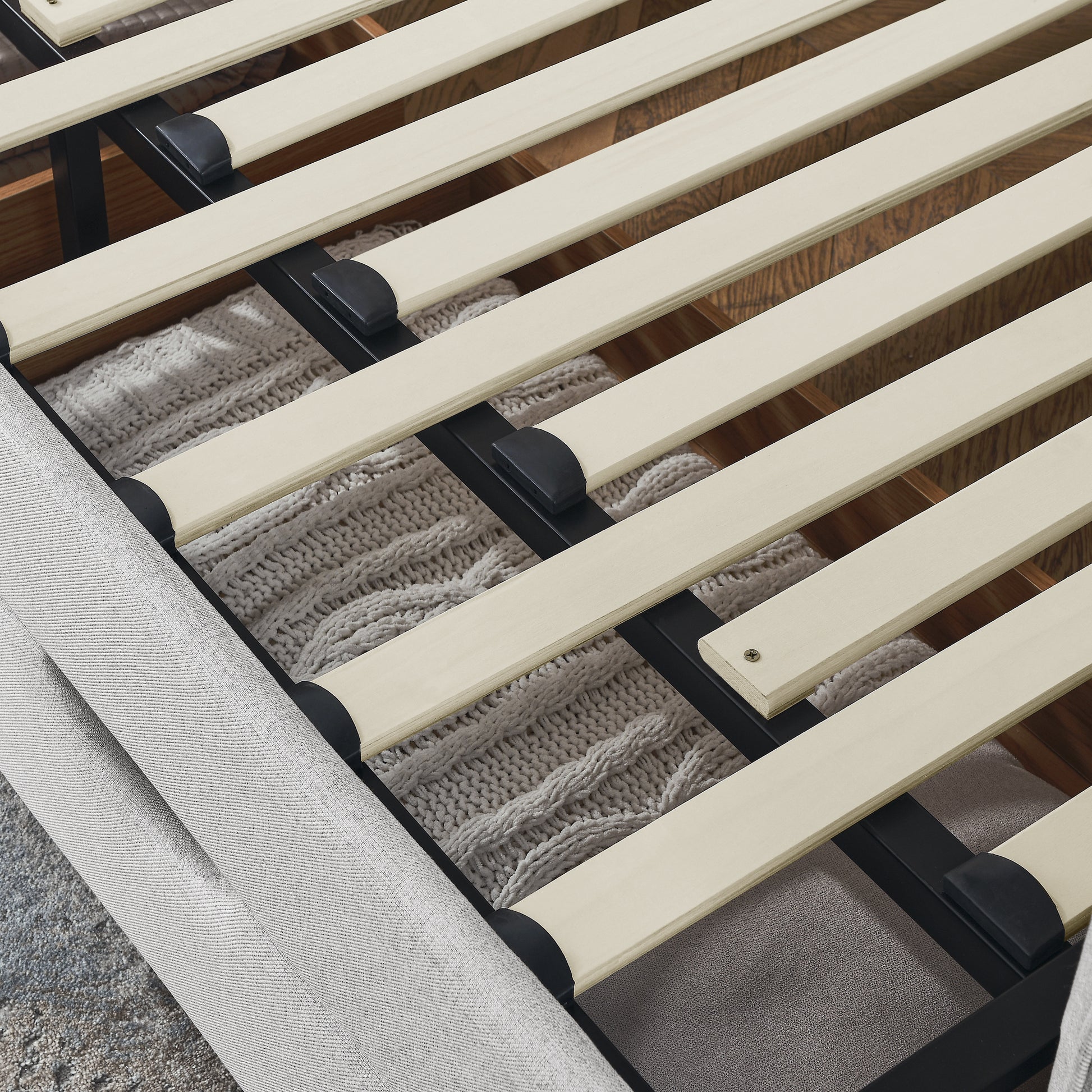 Twin Size Upholstery Daybed With Trundle Bed And Two Storage Drawersflat Arms With Pocket, Extendable Daybed For Bedroom Living Room,Linen Beige Beige Linen