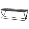 Black Curve Leg Bench Black Primary Living Space Spot Clean Contemporary,Modern Foam Upholstered