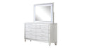 Sterling Mirror Framed Dresser Made With Wood In White Color White Bedroom Contemporary,Modern Wood