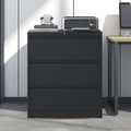 Lateral File Cabinet 3 Drawer, Black Filing Cabinet With Lock, Lockable File Cabinet For Home Office, Locking Metal File Cabinet For Legal Letter A4 F4 Size Filing Cabinets 3 4 Drawers Black Office Drawers Included Modern Metal Metal