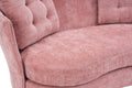 Polyester Fiber Loveseat Sofa Chair Upholstered Couch With Golden Metal Legs Club Two Seat Sofa For Living Reading Room Bedroom Apartment Small Space Dorm,Pink. Pink Polyester Wood Primary Living