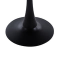 Modern 23.6'' Diameter Solid Metal Base Black Round End Table Black Steel