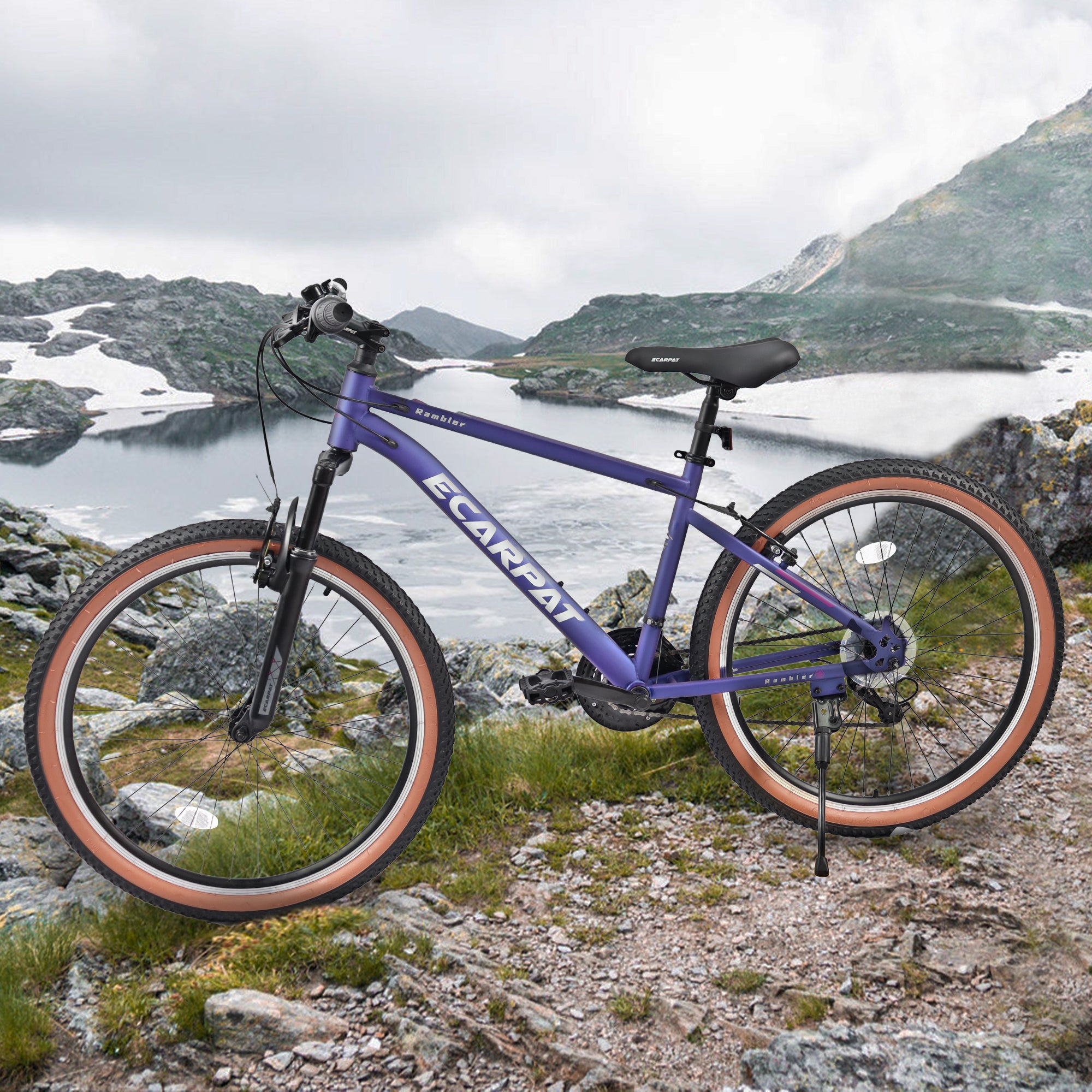 A26301 Ecarpat Mountain Bike 26 Inch Wheels, 21 Speed cycling-blue-durable-garden &
