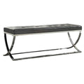 Black Curve Leg Bench Black Primary Living Space Spot Clean Contemporary,Modern Foam Upholstered