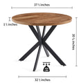 Easy Assembly Round Dining Table,Coffee Table For Cafe Bar Kitchen Dining Office Walnut Dining Room Modern Round Mdf