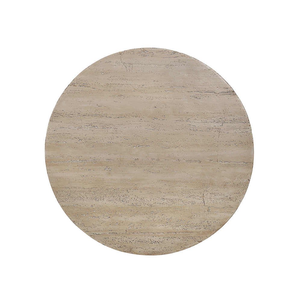 36X36X30" Cream Round Dining Table With Pedestal Base Cream Primary Living Space Contemporary,Industrial,Minimalist,Modern,Ultra Modern Magnesium Oxide