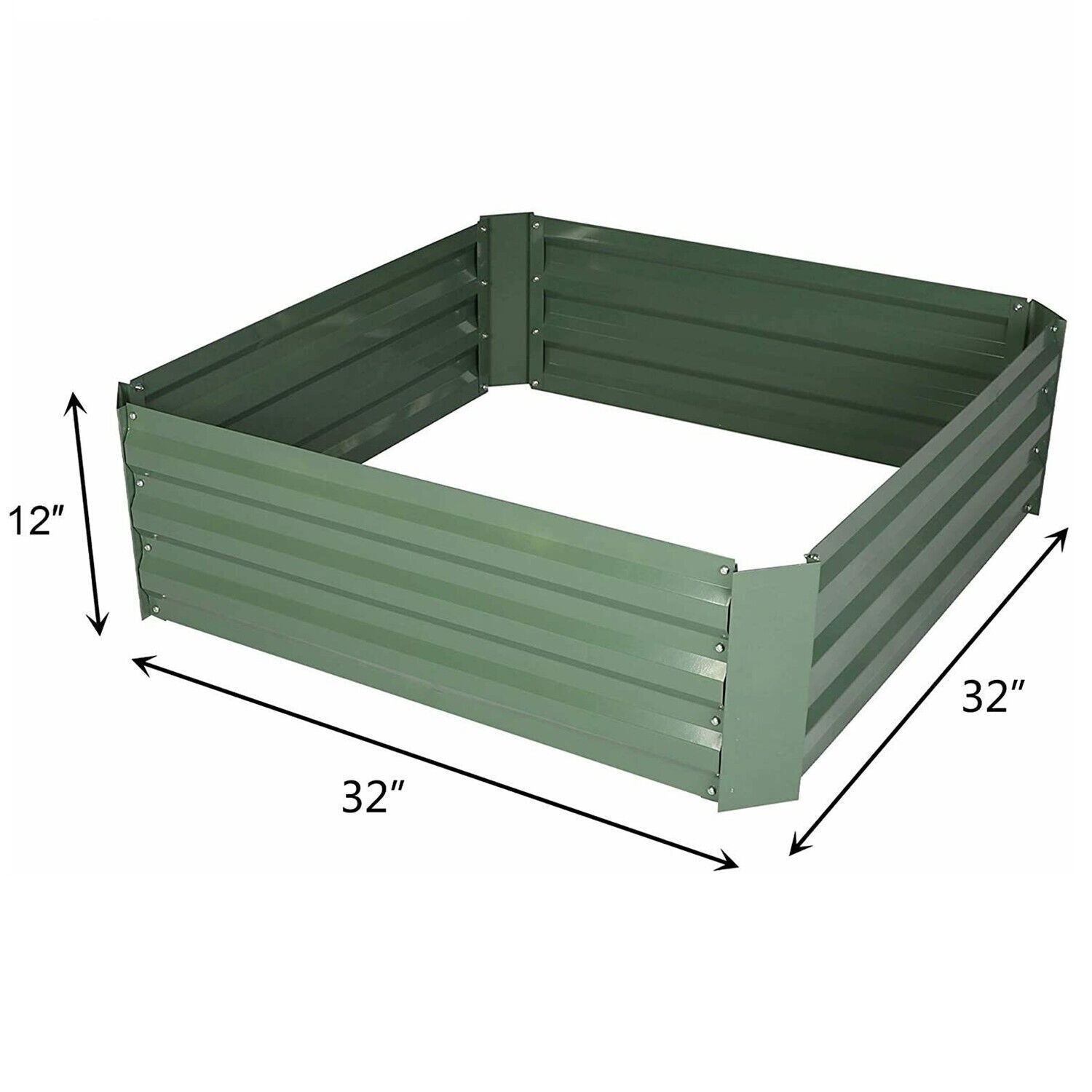 Raised Garden Bed Steel Planter Box Galvanized Anti green-metal