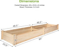 Raised Garden Bed Wooden Planter Box 2 Separate Planting Space Natural Wood