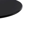 Modern 23.6'' Diameter Solid Metal Base Black Round End Table Black Steel