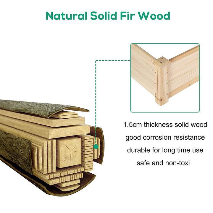 Raised Garden Bed Wooden Planter Box 2 Separate