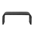 Minimalist Coffee Table With Curved Art Deco Design For Living Room Or Dining Room Antique Black Antique Black Mdf