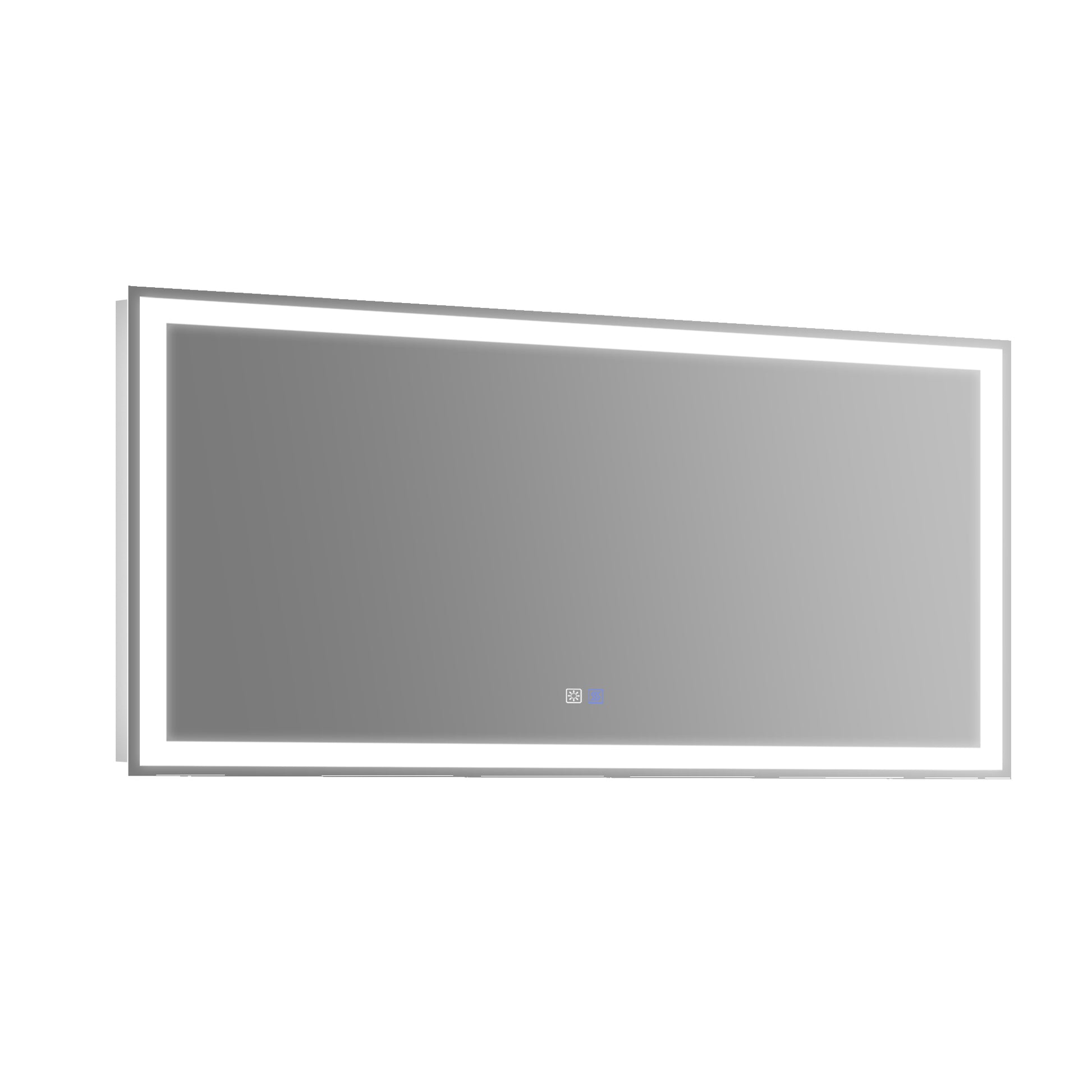 Led Bathroom Vanity Mirror With Light,60*36 Inch, Anti Fog, Dimmable,Color Temper 5000K,Backlit Front Lit,Both Vertical And Horizontal Wall Mounted Vanity Mirror 60X36 White Aluminium