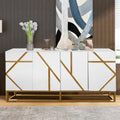 Timeless Buffet With Gold Accent White Mdf Steel