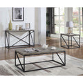 Sonoma Grey And Black Rectangular Coffee Table Grey Primary Living Space Industrial Tabeltop Rectangular Coffee & End Tables Metal Parsons