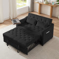 Black Velvet Sofa Bed Black Velvet Wood Tufted Back Foam Velvet 2 Seat