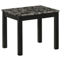 Black 3 Piece Occasional Set Black Primary Living Space Transitional Rubberwood Rectangular Coffee & End Tables Wood