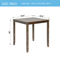 Wooden Dining Square Table, Kitchen Table For Small Space, 4 Person Counter Height Table, Walnutonly The Table Wood Walnut Seats 4 Gray Wood Dining Room Acacia 4 Leg Square Acacia Wood