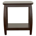 Cappuccino Square End Table Brown Primary Living Space Transitional Square Shelves Coffee & End Tables Wood