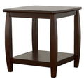 Cappuccino Square End Table Brown Primary Living Space Transitional Square Shelves Coffee & End Tables Wood