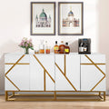 Timeless Buffet With Gold Accent White Mdf Steel