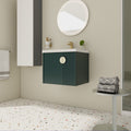 24 Inch Bathroom Vanity With Sink, For Small Bathroom, Bathroom Vanity With Soft Close Door Green 2 Bathroom Wall Mounted Modern Plywood