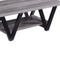 Black And Grey Angled Leg Coffee Table Grey Gray Primary Living Space Contemporary,Modern Rectangular Coffee & End Tables Wood