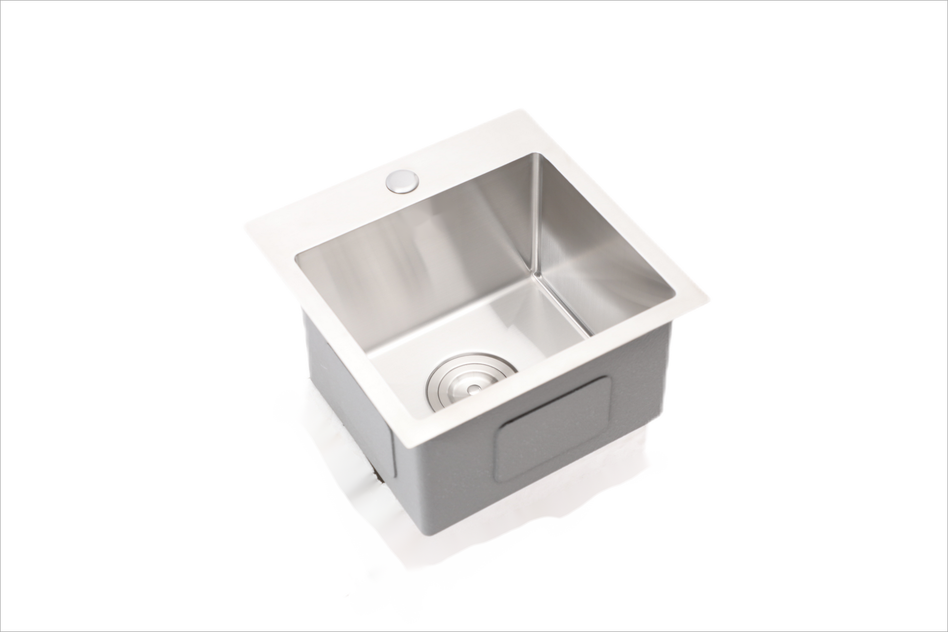 Stainless Steel Drop In Kitchen Sink 15 Inch Drop In Topmount Sinks 16 Gauge 15X15X9" Brushed Nickel Stainless Steel