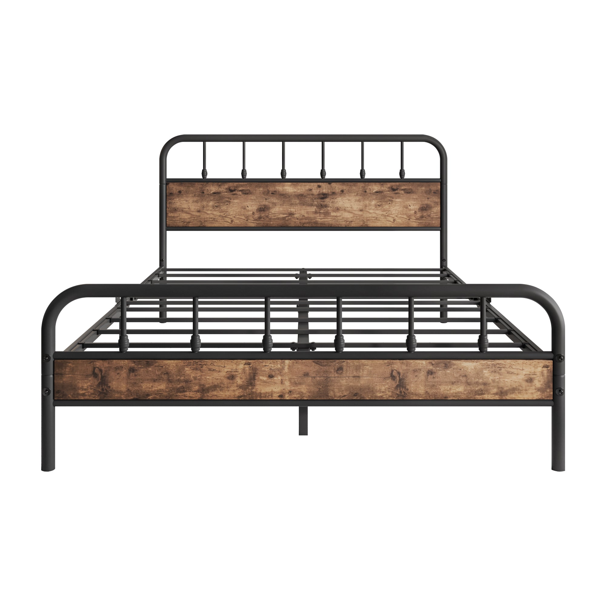 Queen Size Bed Frames with Wood Headboard and